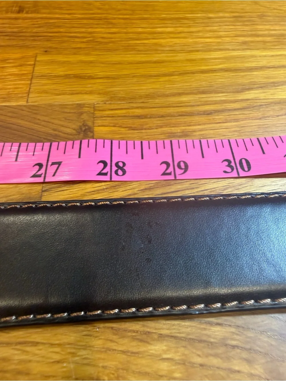 Men's Brown Leather Belt with Brass Buckle (024)